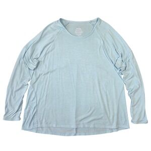 Huk‎ Womens XL Light Blue Performance Long Sleeve Shirt Outdoors Fishing Casual